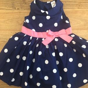Navy and Pink Baby Dress
